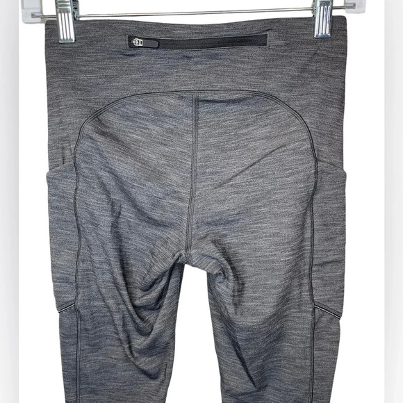 Lululemon Speed Up Tight *Full-On Luxtreme Brushed 28"Heathered Black Size 4 - Picture 8 of 14